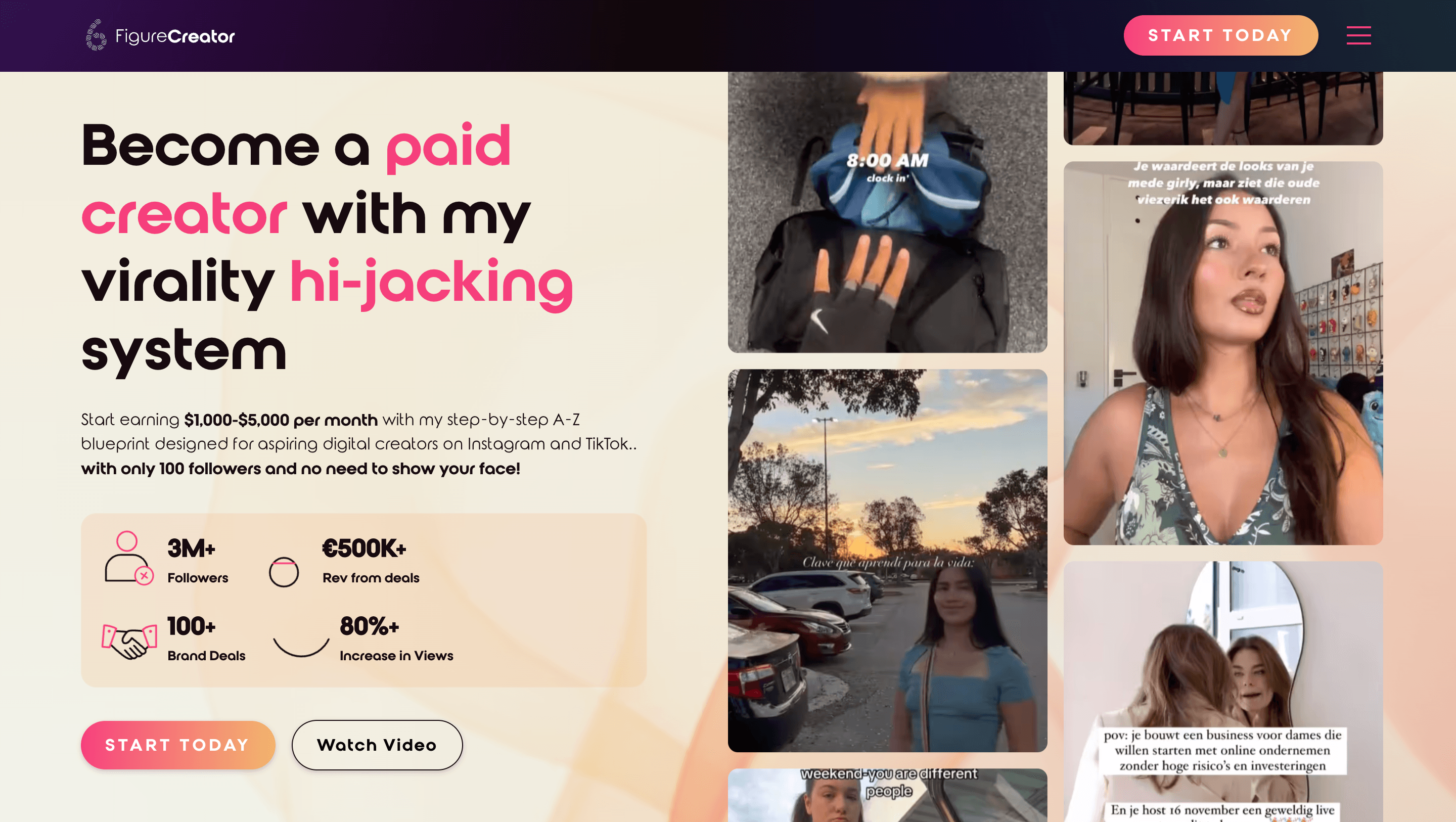 6 Figure Creator website by Weblyfe