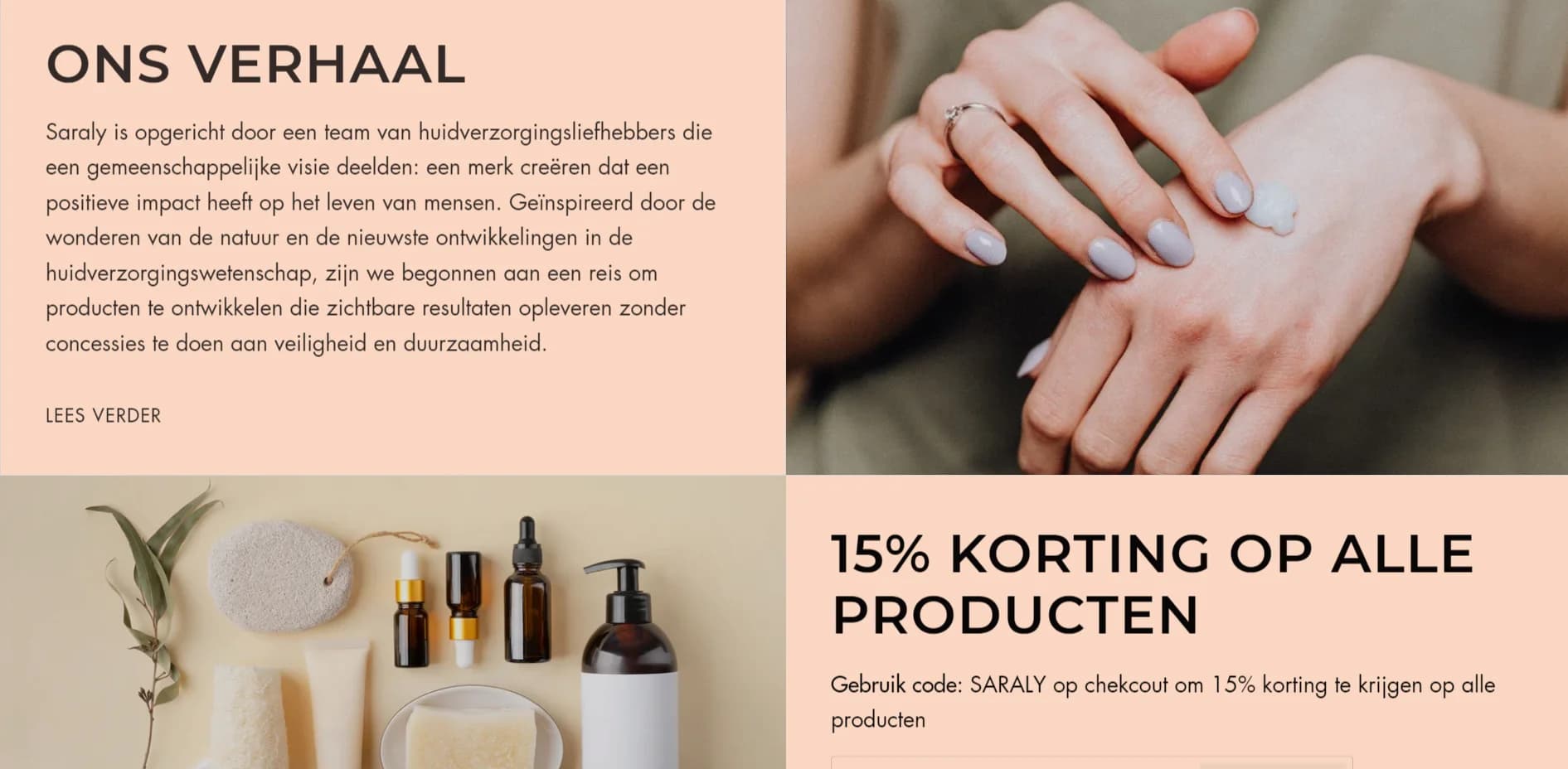 Saraly website by Weblyfe