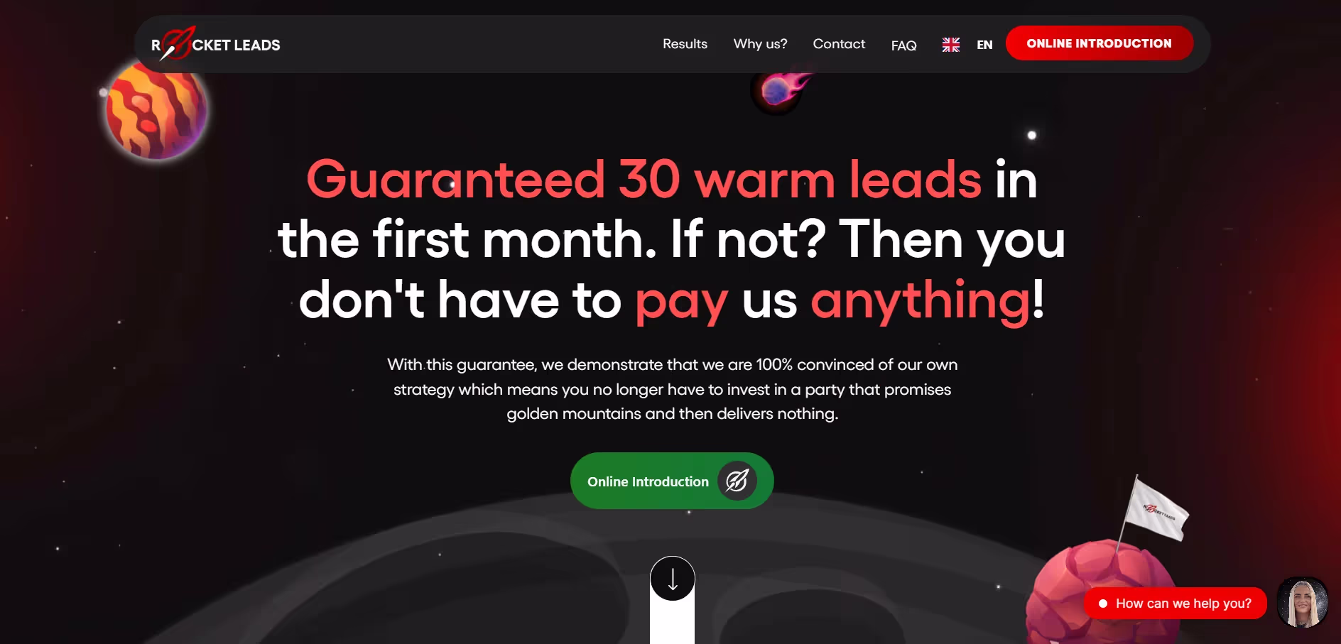 Rocket Leads website by Weblyfe