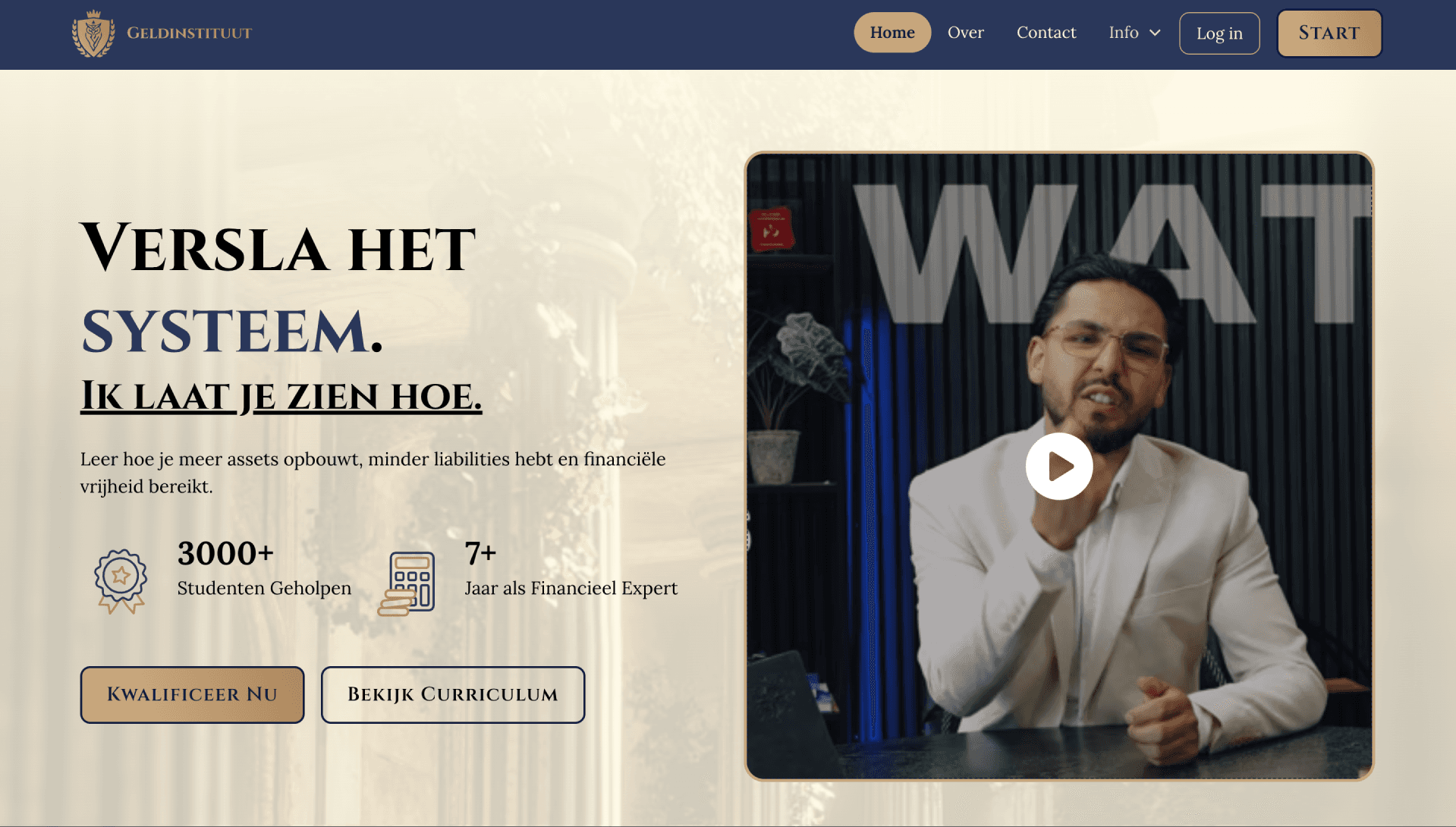 Geld Instituut website by Weblyfe
