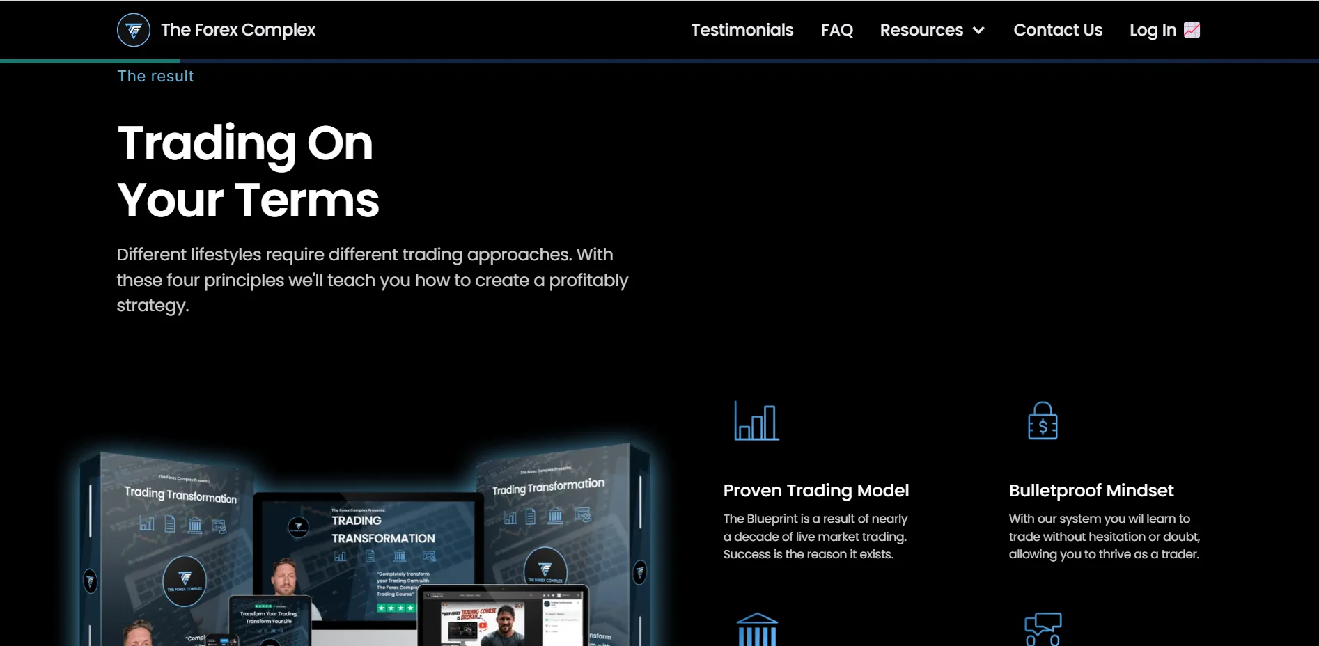 The Forex Complex website by Weblyfe