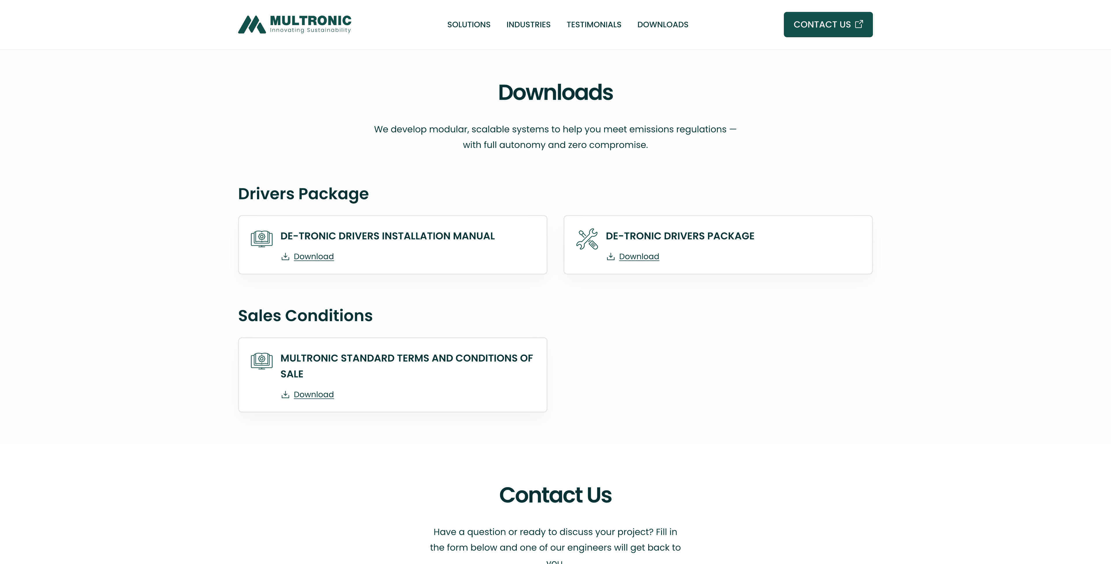 Multronic website by Weblyfe