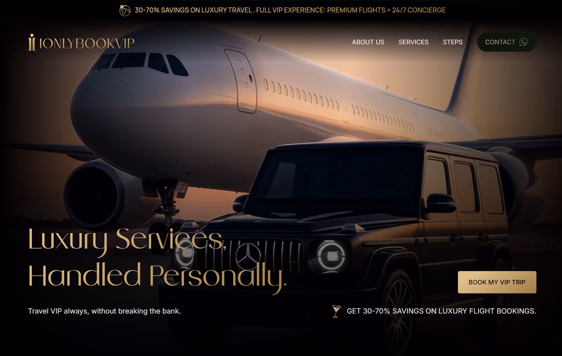 IOnlyBookVIP website by Weblyfe